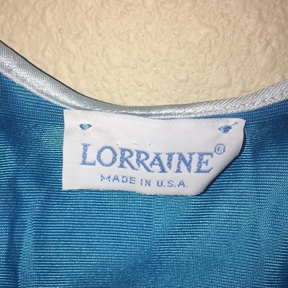 Women’s Lorraine button front blue grannie house coat night Gown size small - Picture 3 of 4